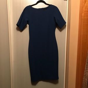 Royal blue midi dress